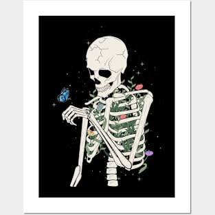 Skeleton and Butterfly Posters and Art